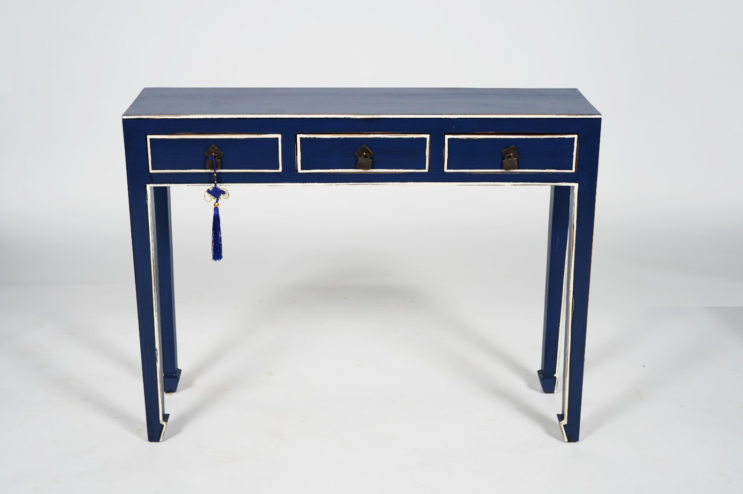 Mandarin Indigo Three Drawer Console Table