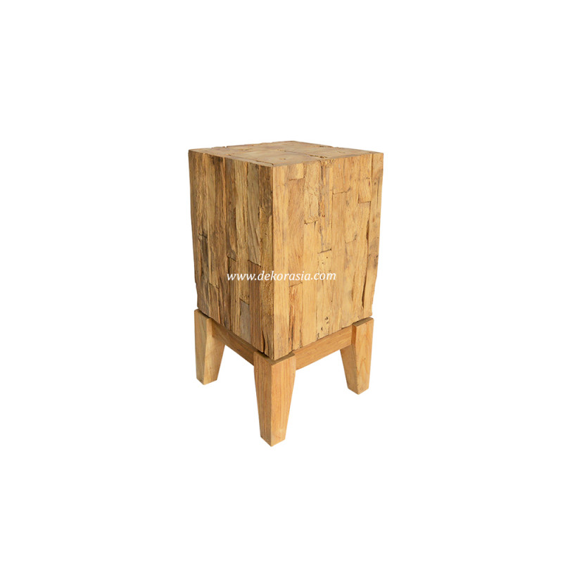 Vintage Railway Wood Stool, Rustic Wooden Seating Ideal for Living Rooms or Home Furniture
