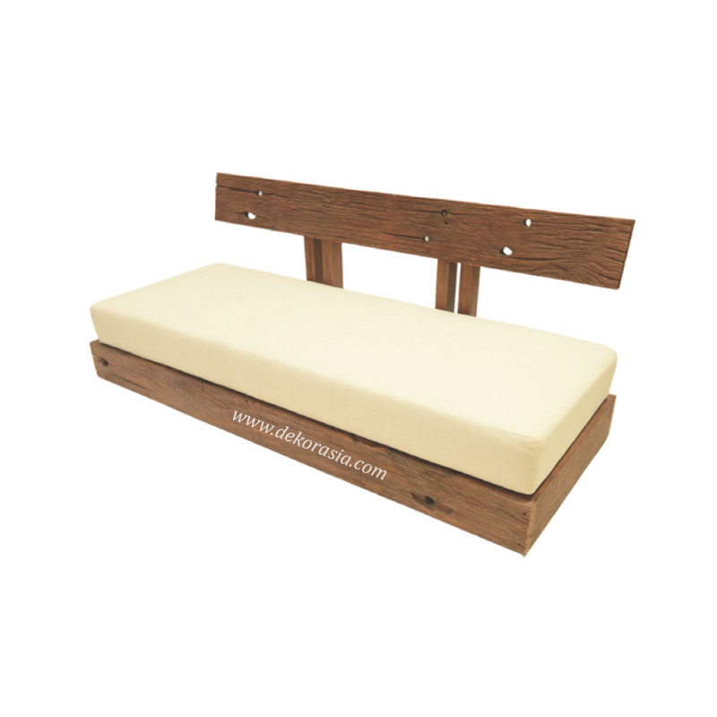 Wood Bumper Sofa Rustic Style Living Room Furniture for Villa and Hotel Home Decorative Use