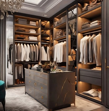 Lemari Pakaian Modular yang Mewah