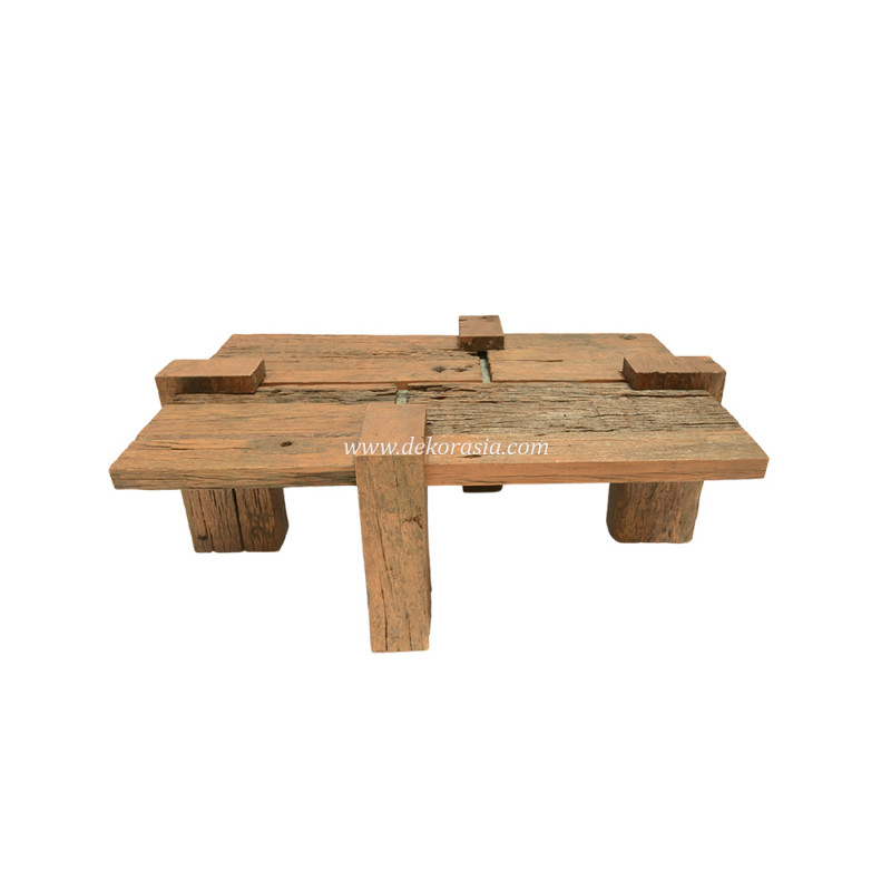 Rustic Wood Coffee Table for Villa Hotel and Apartment Living Room Furniture Home Decorative Use